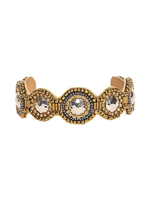 beige satin beaded bracelet - 15674961 - Standard Image - 1