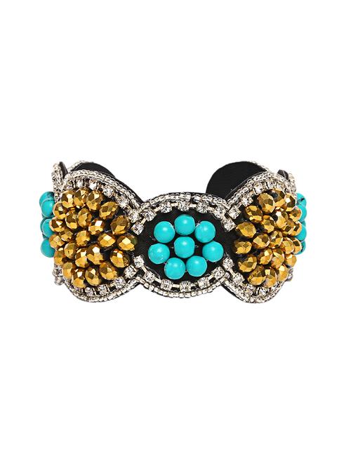 blue satin beaded bracelet - 15674964 - Standard Image - 1