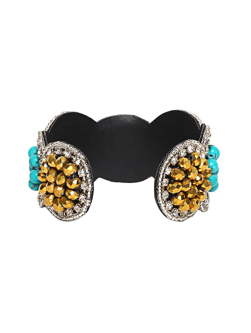blue satin beaded bracelet - 15674964 - Zoom Image - 2