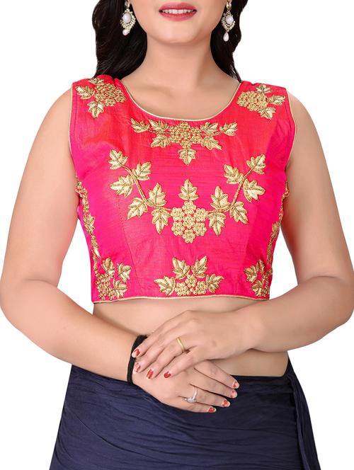 embroidered blouse with back design - 15675032 - Standard Image - 1