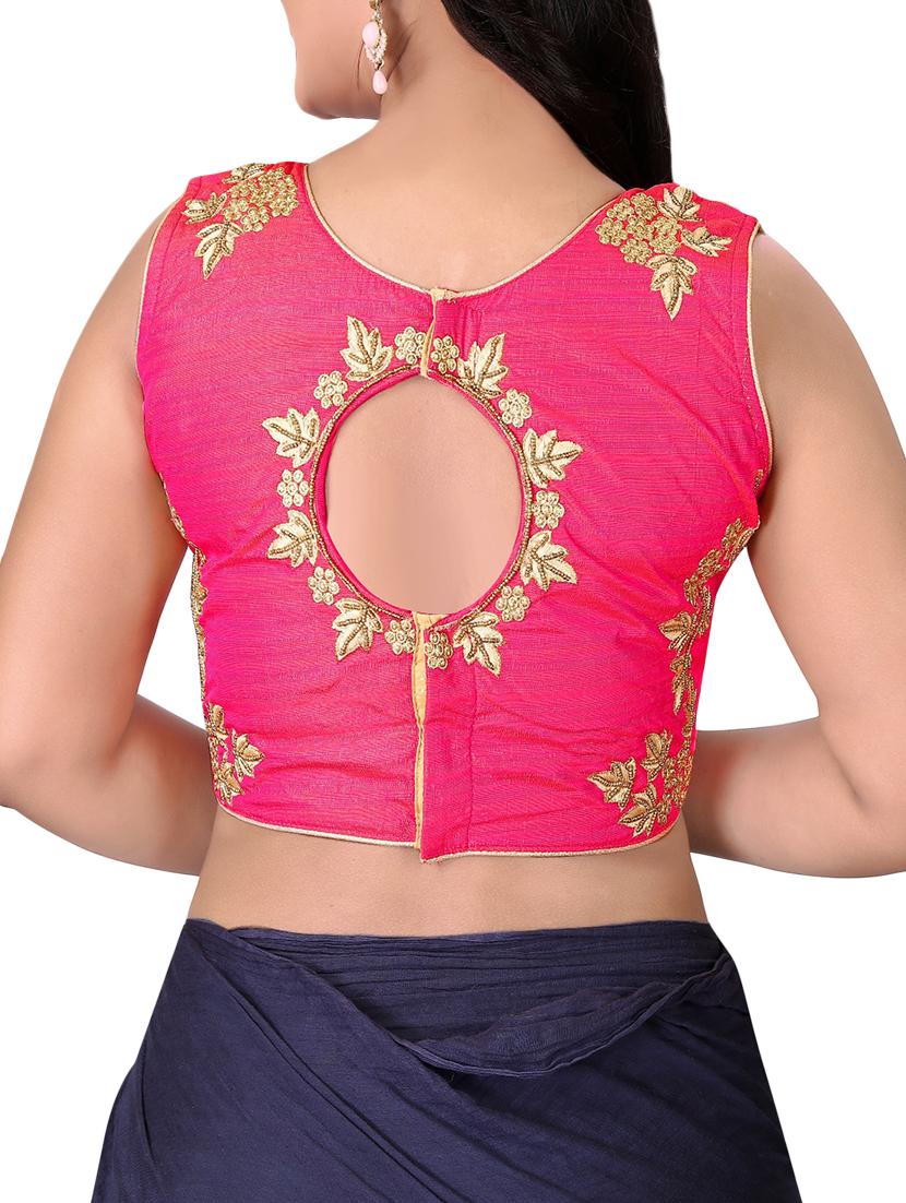embroidered blouse with back design - 15675032 - Zoom Image - 3