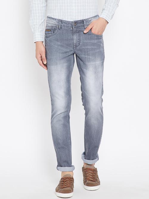 grey denim washed jeans - 15676044 - Standard Image - 1