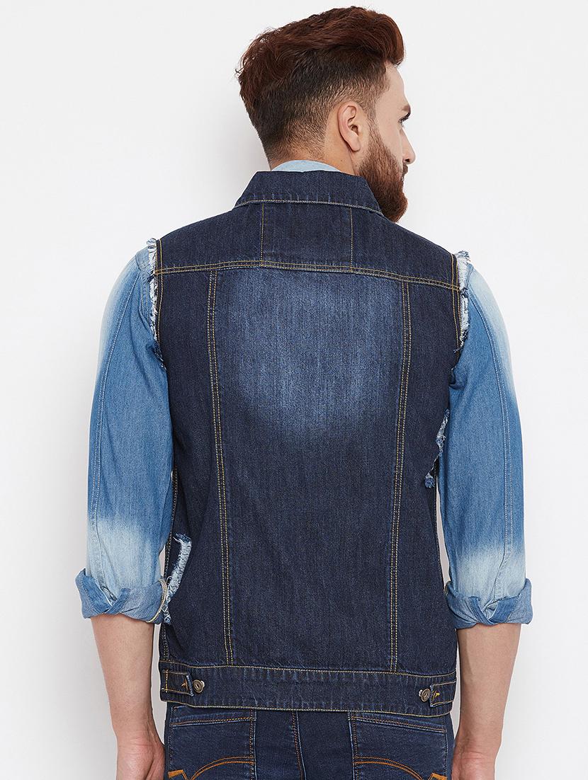blue ripped denim jacket - 15676066 - Zoom Image - 3