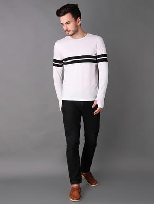 white cotton thumb hole t-shirt - 15676143 - Standard Image - 4