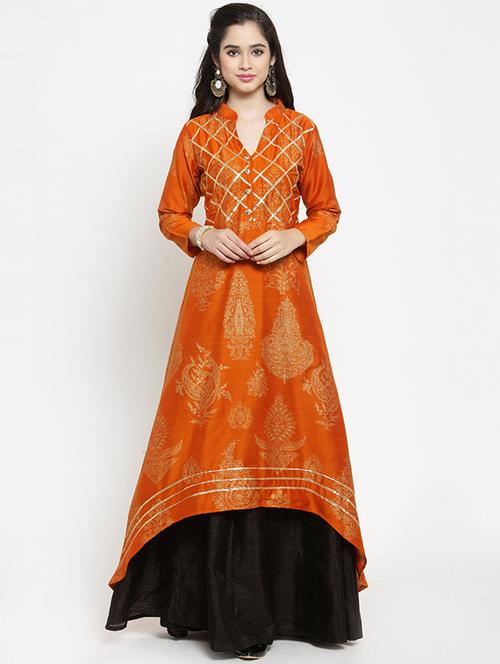 gotta work foil print kurta - 15676232 - Standard Image - 1
