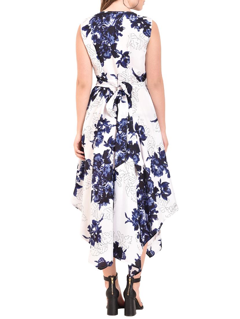 pleated asymmetric printed dress - 15676434 - Zoom Image - 3