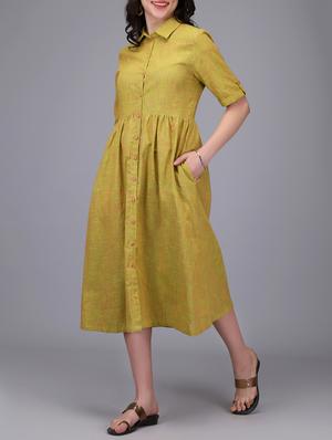 button up pocket detail a-line dress - 15676493 - Standard Image - 2