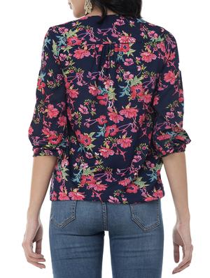 tie-up detail floral top - 15676535 - Standard Image - 3