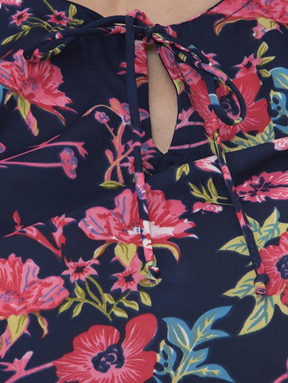 tie-up detail floral top - 15676535 - Zoom Image - 5
