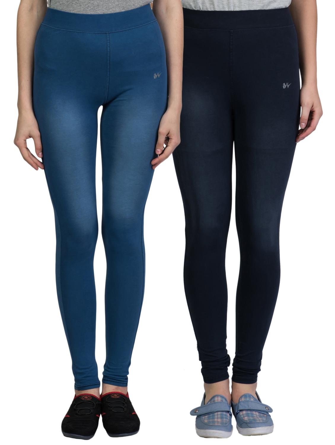 Set of 2 multi colored cotton jeggings - 15677708 - Zoom Image - 1