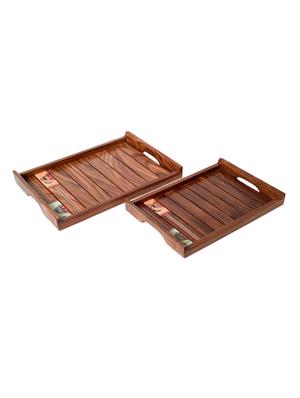 unravel india sheesham wood trays(set of 2) - 15677728 - Standard Image - 2