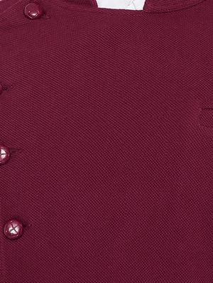 maroon solid bandhgala casual blazer - 15678078 - Standard Image - 4