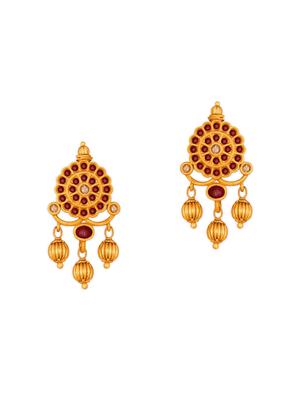 gold brass chandellier earring - 15678633 - Standard Image - 2