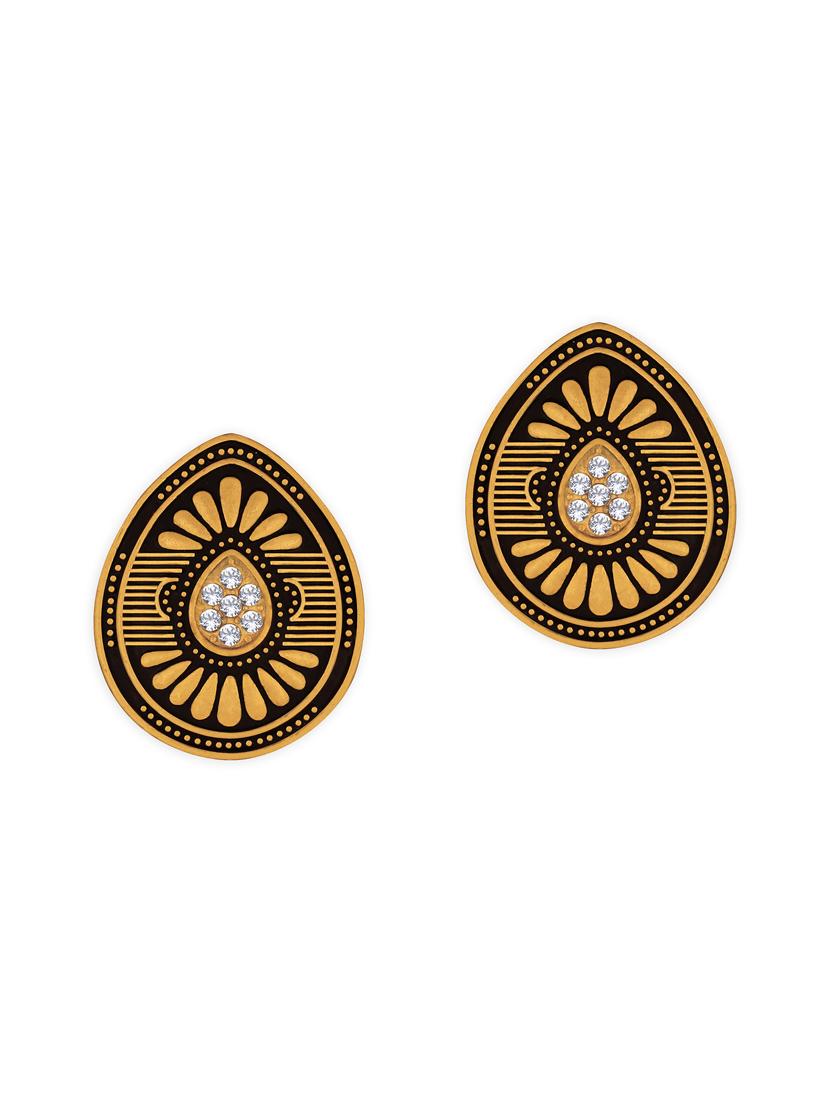gold metal hoop earring - 15678644 - Zoom Image - 2