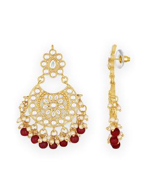 gold metal chandballi earring - 15678663 - Standard Image - 3