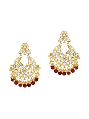 gold metal chandballi earring - 15678665 - Standard Image - 2