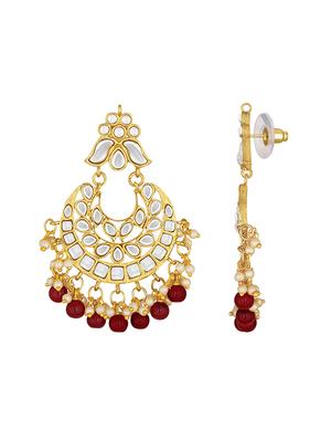 gold metal chandballi earring - 15678665 - Standard Image - 3