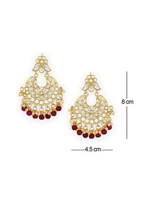 gold metal chandballi earring - 15678665 - Standard Image - 4