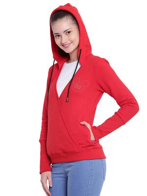 overlap front hooded sweatshirt - 15679661 - Standard Image - 2