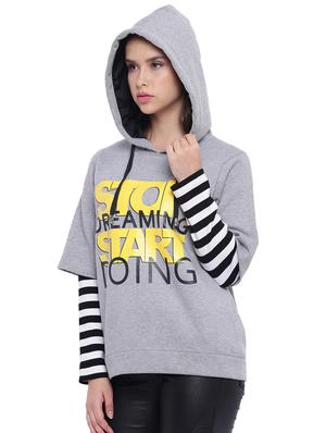 quirky text layered hooded sweatshirt - 15679665 - Standard Image - 2