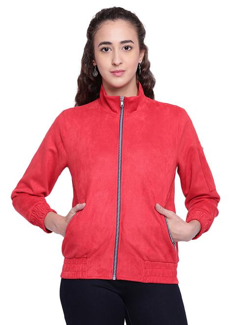 zip detail mock neck bomber jacket - 15679690 - Standard Image - 1