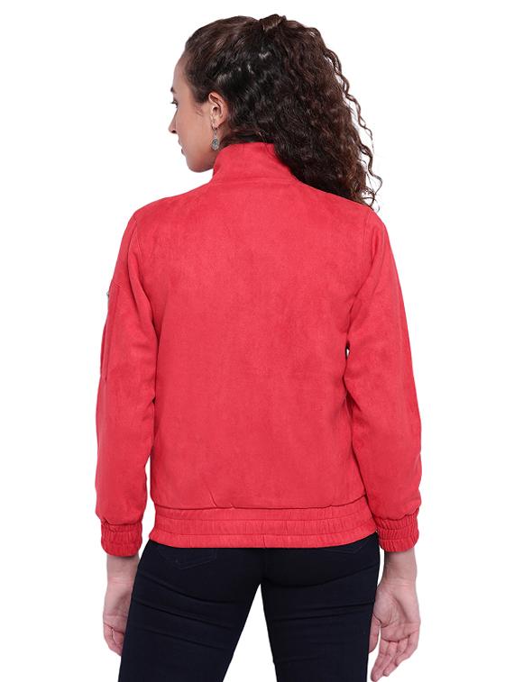 zip detail mock neck bomber jacket - 15679690 - Zoom Image - 3
