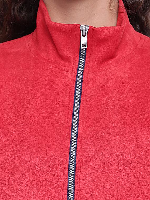 zip detail mock neck bomber jacket - 15679690 - Zoom Image - 4