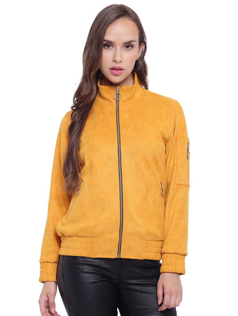 zip detail mock neck bomber jacket - 15679691 - Zoom Image - 1