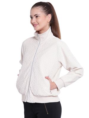 textured mock neck bomber jacket - 15679692 - Standard Image - 2