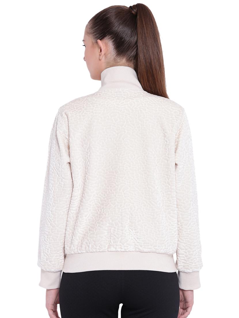 textured mock neck bomber jacket - 15679692 - Zoom Image - 3