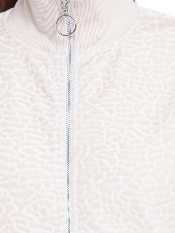 textured mock neck bomber jacket - 15679692 - Zoom Image - 4