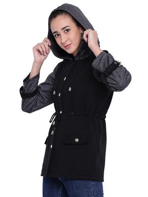 drawstring waist hooded parka jacket - 15679705 - Standard Image - 2