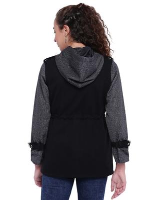 drawstring waist hooded parka jacket - 15679705 - Standard Image - 3