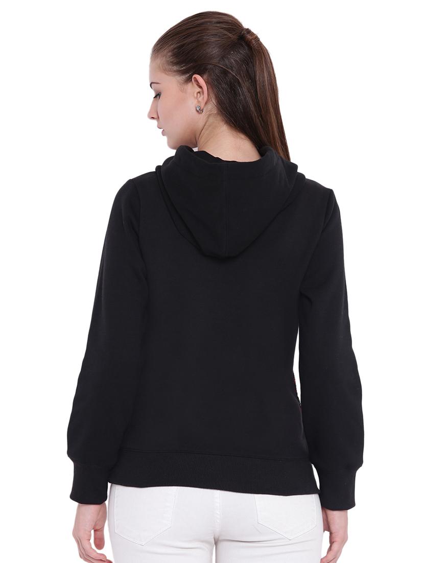 mesh sequin detail hooded sweatshirt - 15679722 - Zoom Image - 3