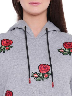 eyelet lace up applique work sweatshirt - 15679740 - Standard Image - 4