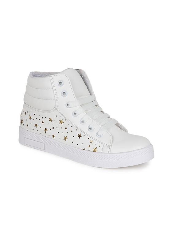 white lace-up sneakers - 15679805 - Zoom Image - 1