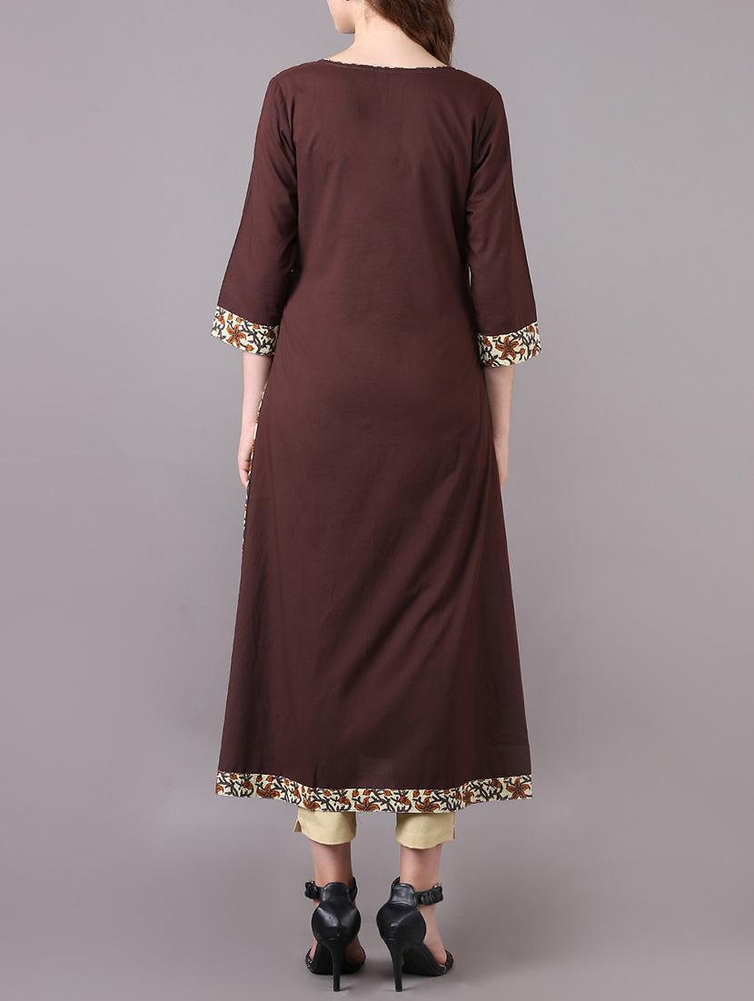 angarkha layered kurta with tassels - 15680402 - Zoom Image - 3