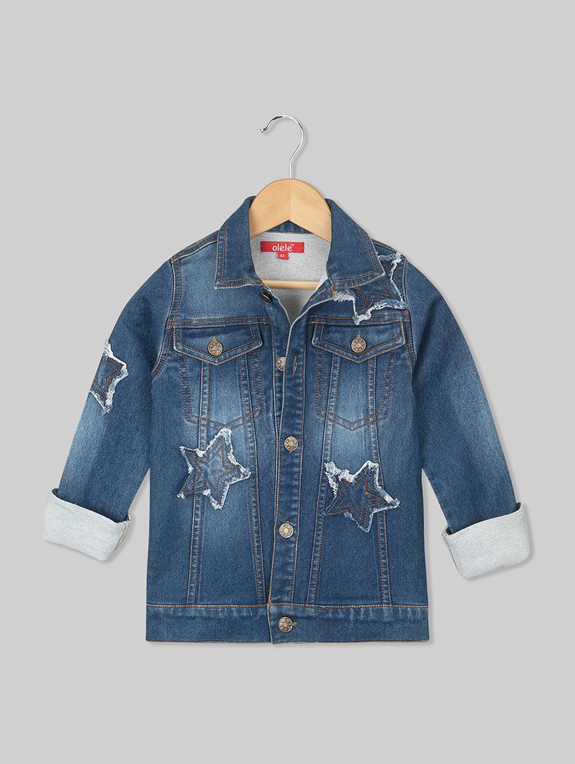 blue cotton blend jacket - 15680786 - Zoom Image - 1