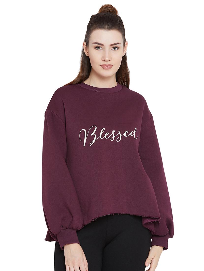 typographic print sweatshirt - 15682041 - Zoom Image - 1