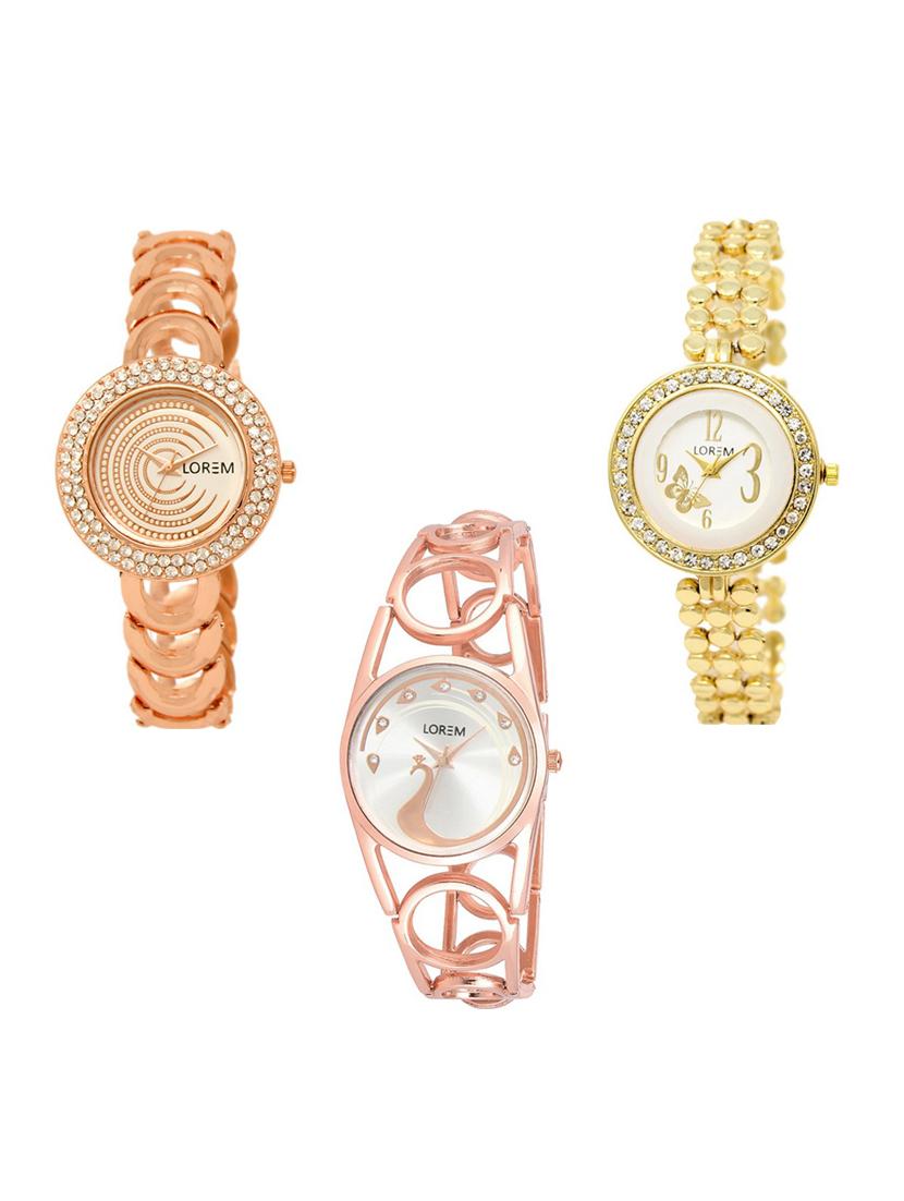 set of 3 round dial analog watch combo -(lk202-203-232) - 15682729 - Zoom Image - 1