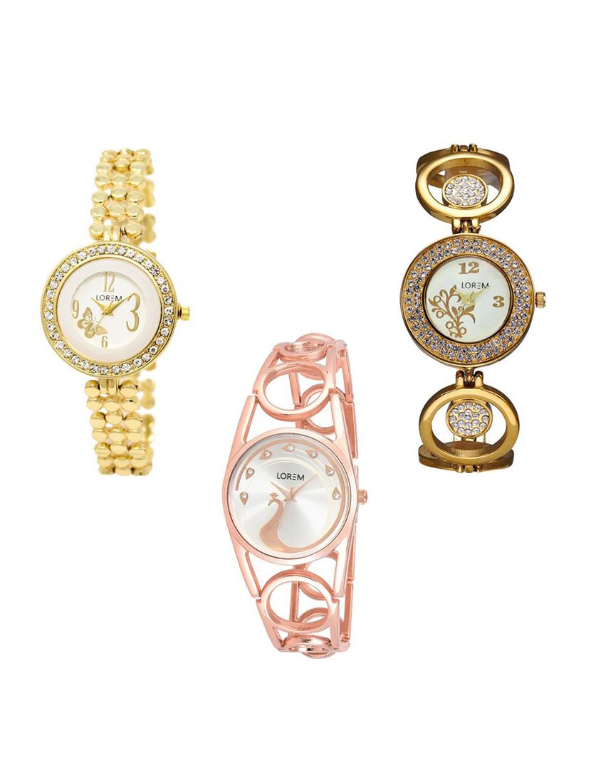 set of 3 round dial analog watch combo -(lk203-204-232) - 15683305 - Zoom Image - 1
