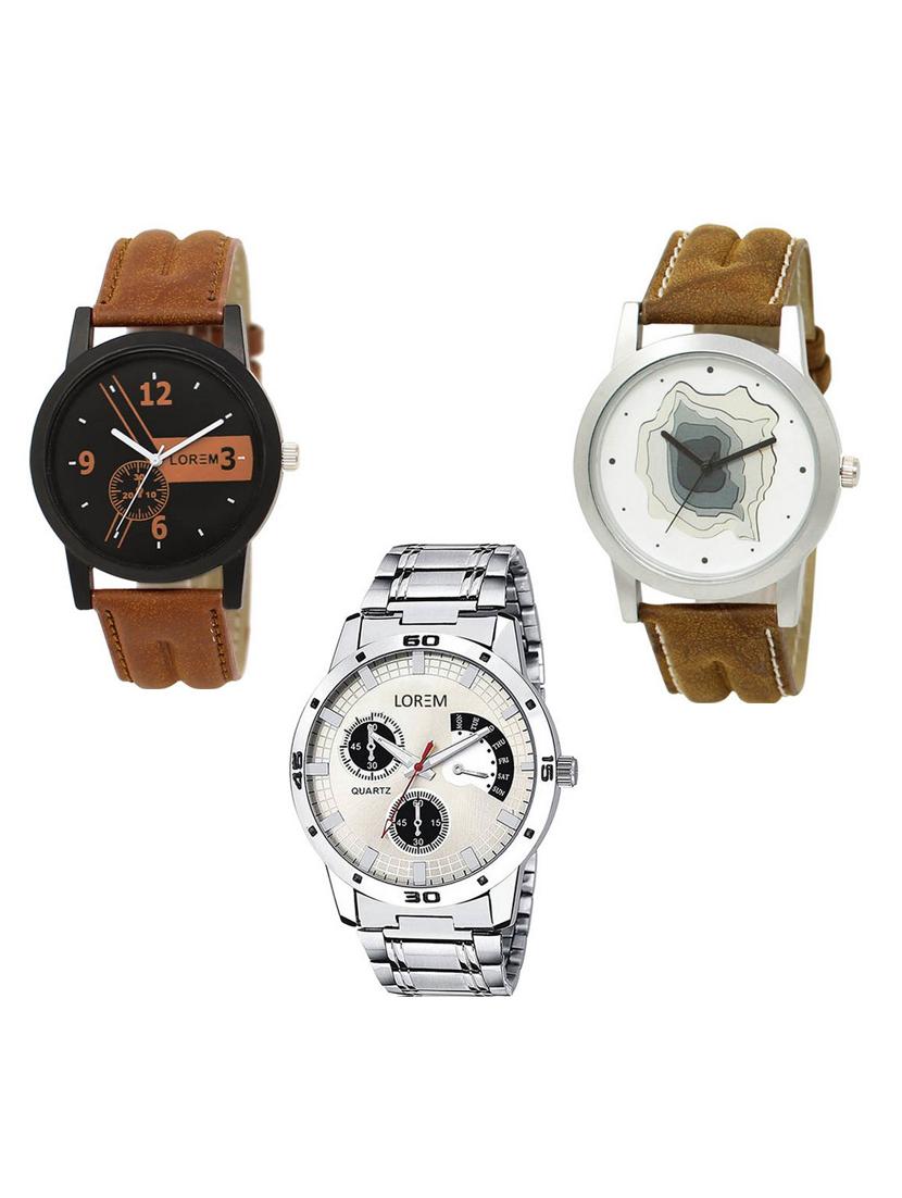 set of 3 analog watch combo -(lk-01-09-101) - 15683627 - Zoom Image - 1