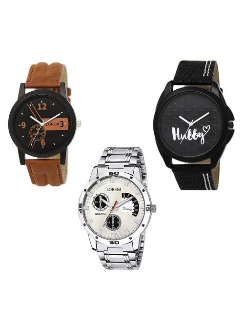 set of 3 analog watch combo -(lk-01-31-101) - 15683752 - Standard Image - 1