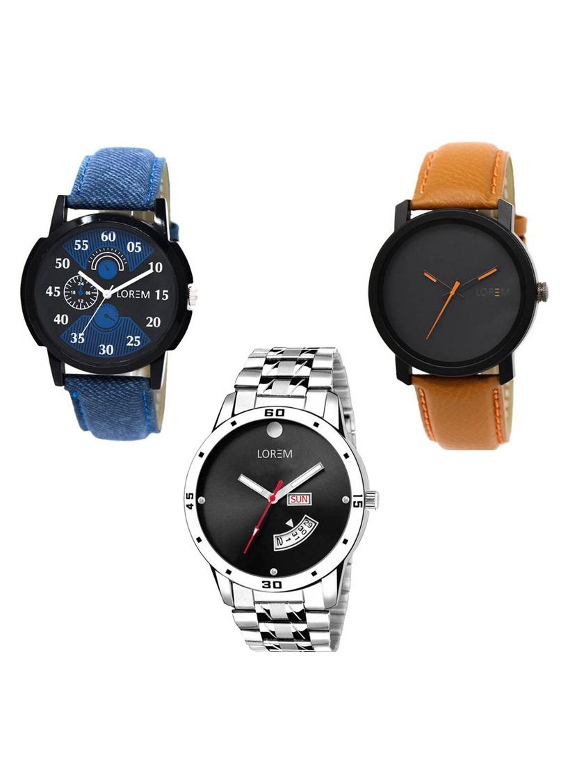 Set of 3 analog watch combo -(LK-02-20-104) - 15683918 - Zoom Image - 1