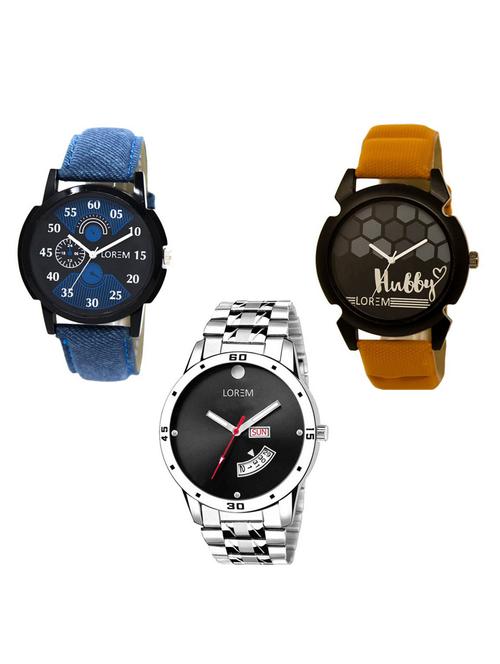 Set of 3 analog watch combo -(LK-02-32-104) - 15683985 - Standard Image - 1