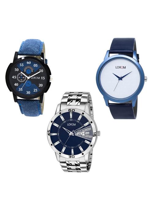 Set of 3 analog watch combo -(LK-02-33-102) - 15683988 - Standard Image - 1
