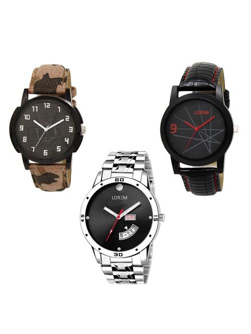 Set of 3 analog watch combo -(LK-03-08-104) - 15684035 - Very Small Image - 1