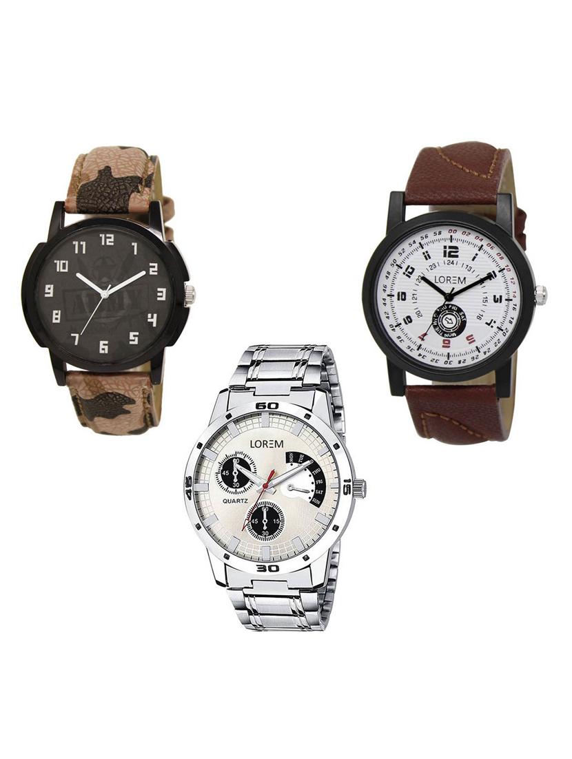 set of 3 analog watch combo -(lk-03-11-101) - 15684050 - Zoom Image - 1