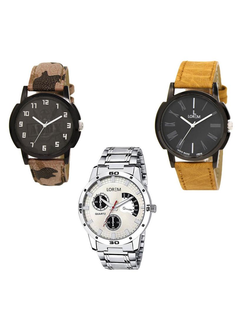 set of 3 analog watch combo -(lk-03-19-101) - 15684099 - Zoom Image - 1