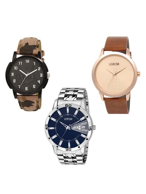 Set of 3 analog watch combo -(LK-03-34-102) - 15684198 - Very Small Image - 1